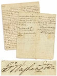 George Washington Letter Signed During the Revolutionary Wars Philadelphia Campaign -- ...your aid is extremely wanted and cannot arrive too soon...